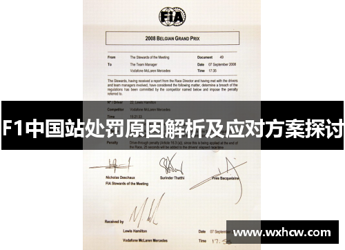 F1中国站处罚原因解析及应对方案探讨