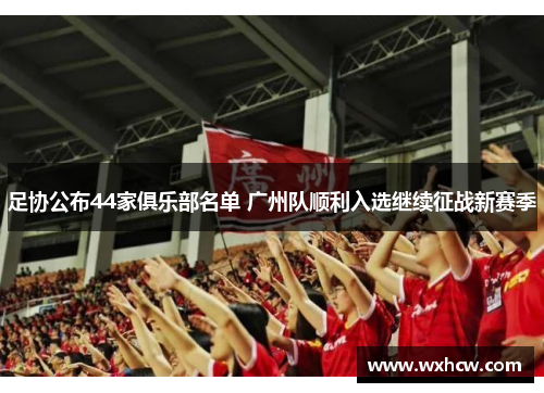 足协公布44家俱乐部名单 广州队顺利入选继续征战新赛季